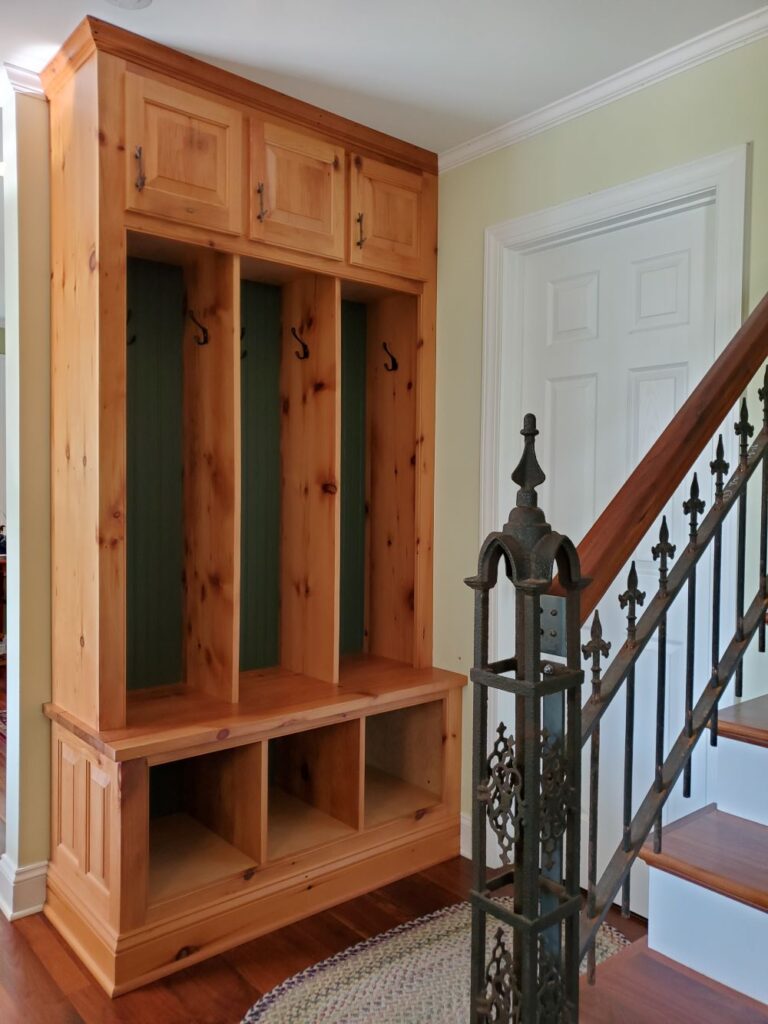 Reclaimed pine cubbies