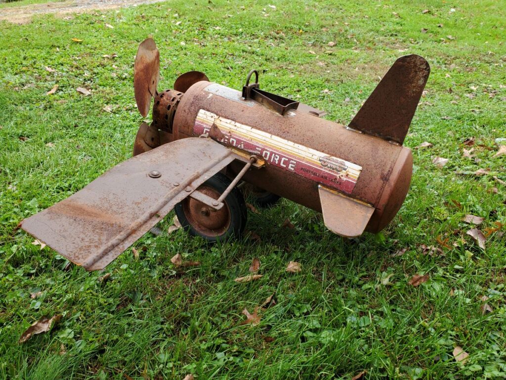 Scrap metal airplane