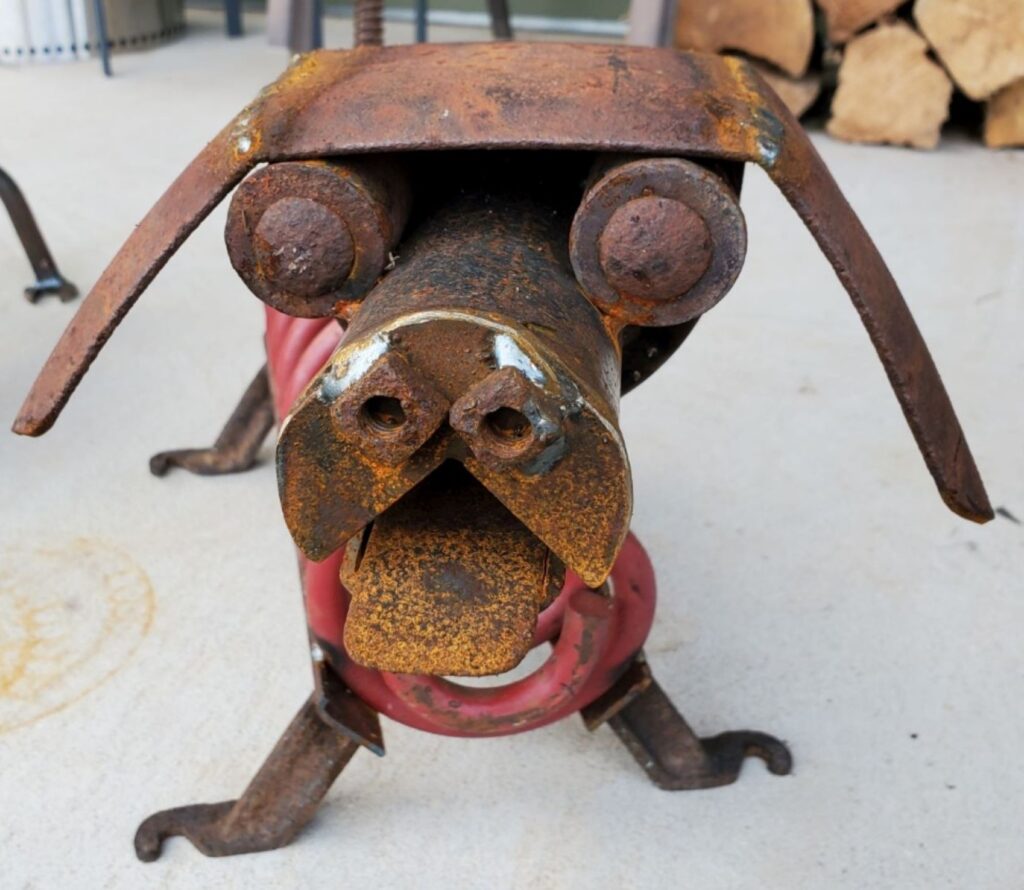 Scrap metal dog